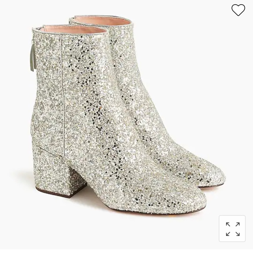 J. Crew Sadie Ankle Boot in Glitter